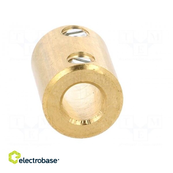Adapter | brass | Øshaft: 6mm | copper | Shaft: smooth | Hole diam: 6mm фото 9