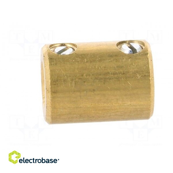 Adapter | brass | Øshaft: 6mm | copper | Shaft: smooth | Hole diam: 6mm фото 3