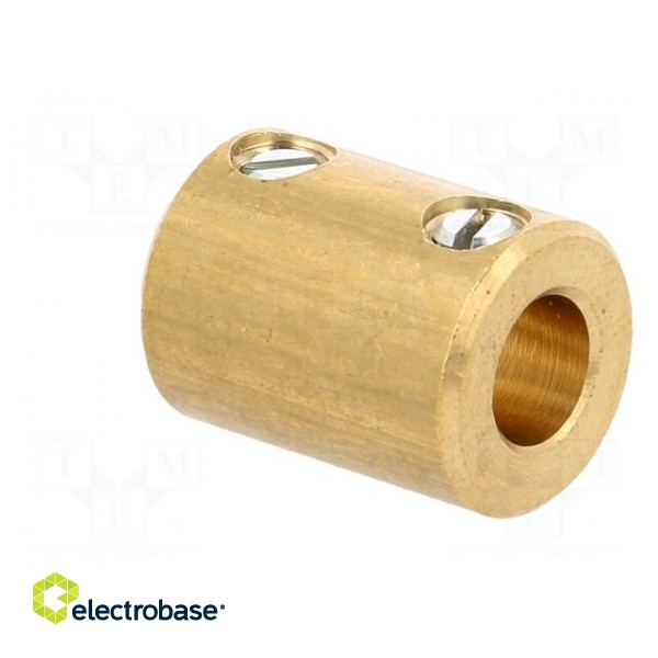 Adapter | brass | Øshaft: 6mm | copper | Shaft: smooth | Hole diam: 6mm фото 4