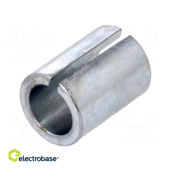 Adapter | nickel plated steel | Øshaft: 6mm | silver | Shaft: smooth