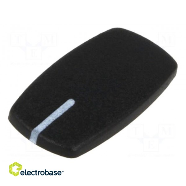 Cap | ABS | black | push-in | Pointer: white | oval | A2316,A2416