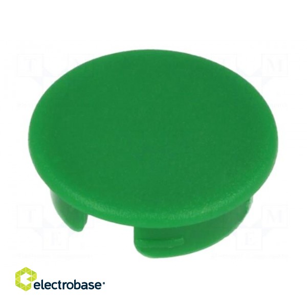 Cap | ABS | green | push-in | Application: A2520,A2620 | Shape: round