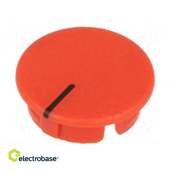 Cap | ABS | red | push-in | Pointer: black | round | A2510,A2609