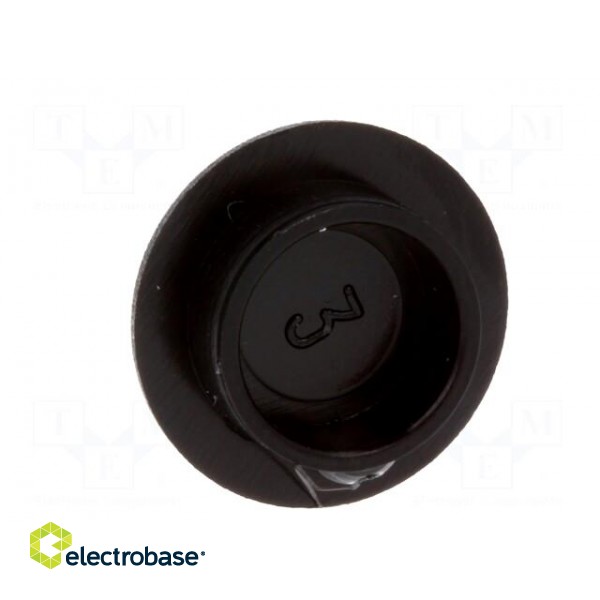 Cap | plastic | push-in | black | Application: K21 paveikslėlis 5