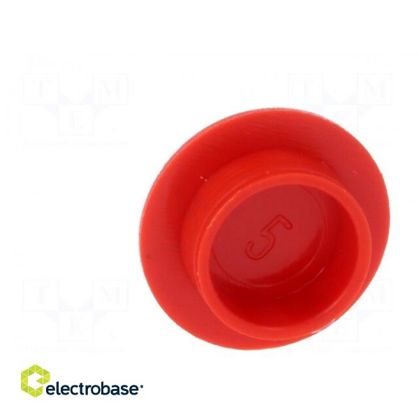Cap | plastic | push-in | red | Application: K21 paveikslėlis 5