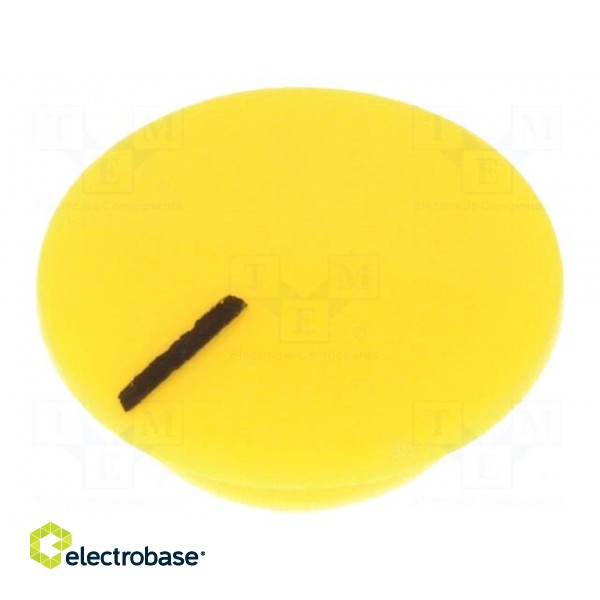 Cap | plastic | push-in | yellow | Application: K21 paveikslėlis 1