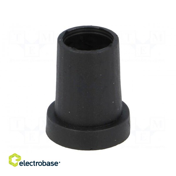 Knob | conical | thermoplastic | Øshaft: 6.35mm | Ø14x18mm | black фото 1