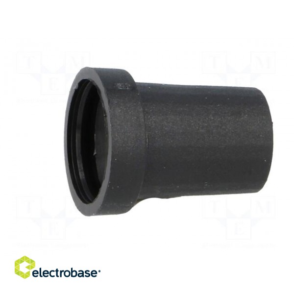 Knob | conical | thermoplastic | Øshaft: 6.35mm | Ø14x18mm | black фото 3