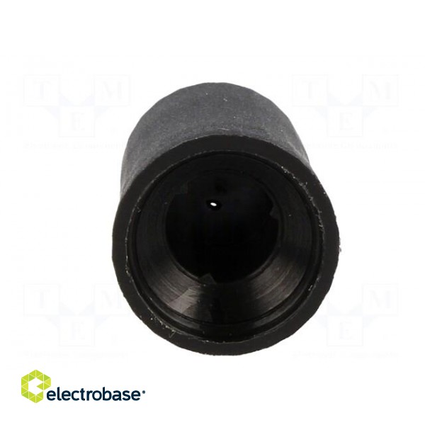 Knob | conical | thermoplastic | Øshaft: 6mm | Ø12x17mm | black | push-in paveikslėlis 5