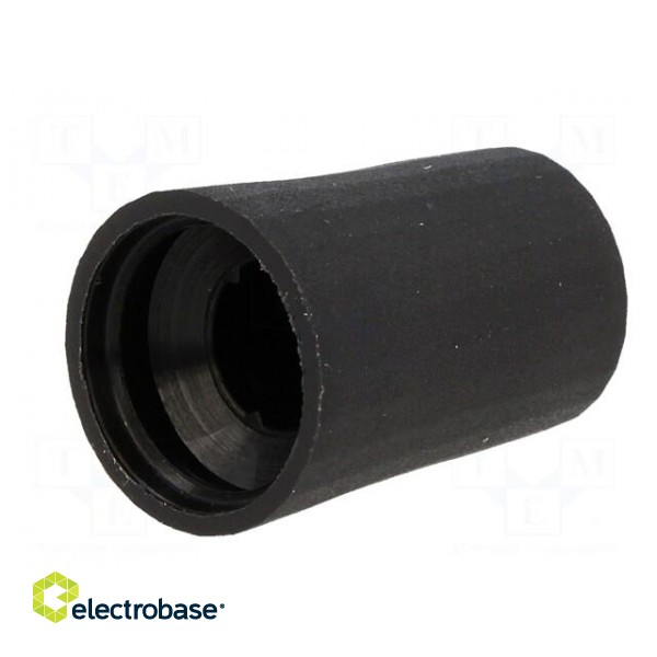 Knob | conical | thermoplastic | Øshaft: 6mm | Ø12x17mm | black | push-in фото 6