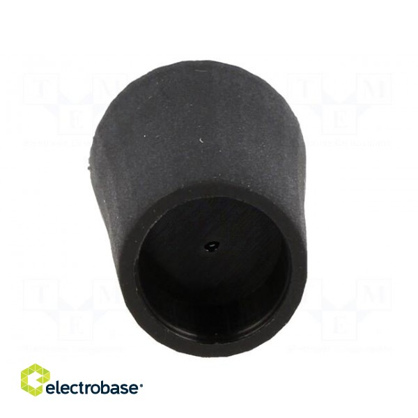 Knob | conical | thermoplastic | Øshaft: 6mm | Ø12x17mm | black | push-in paveikslėlis 9