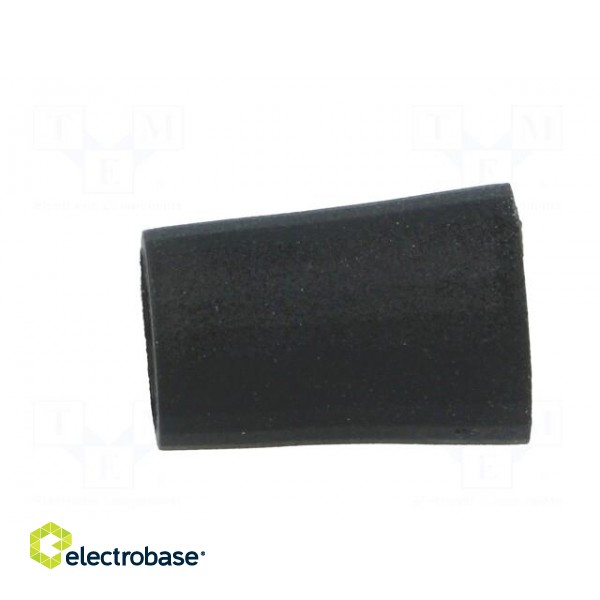 Knob | conical | thermoplastic | Øshaft: 6mm | Ø12x17mm | black | push-in image 3