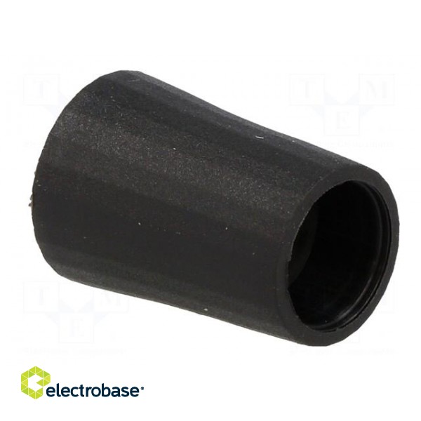 Knob | conical | thermoplastic | Øshaft: 6mm | Ø12x17mm | black | push-in фото 8