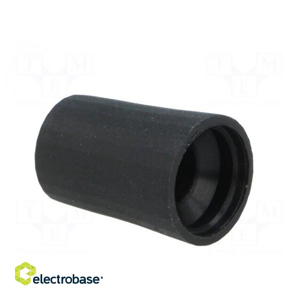 Knob | conical | thermoplastic | Øshaft: 6mm | Ø12x17mm | black | push-in paveikslėlis 4