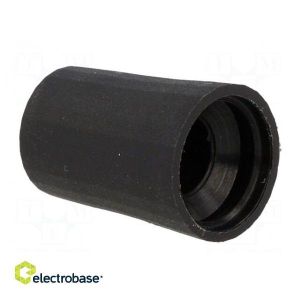 Knob | conical | thermoplastic | Øshaft: 6mm | Ø12x17mm | black | push-in paveikslėlis 4