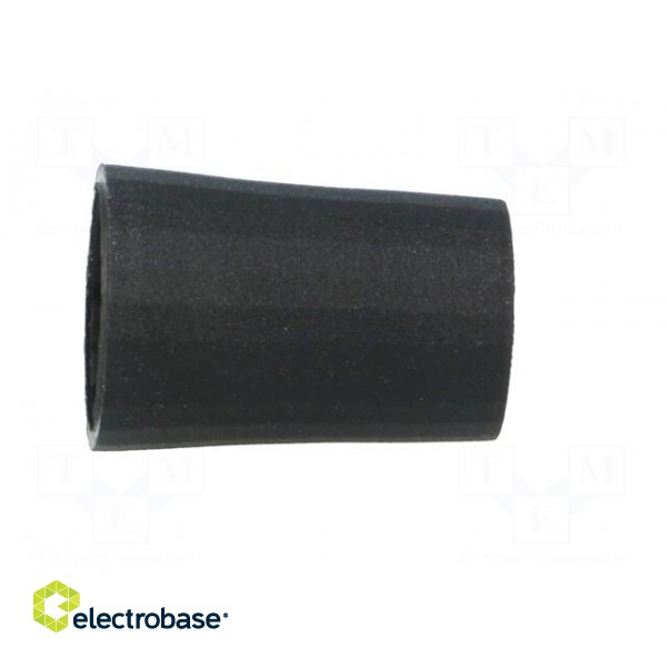 Knob | conical | thermoplastic | Øshaft: 6mm | Ø12x17mm | black | push-in paveikslėlis 7