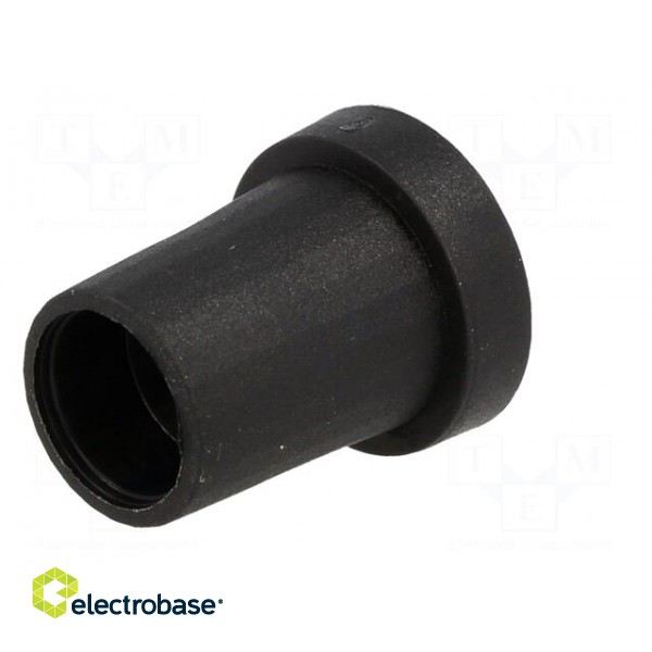 Knob | conical | thermoplastic | Øshaft: 6mm | Ø14x18mm | black | push-in paveikslėlis 2