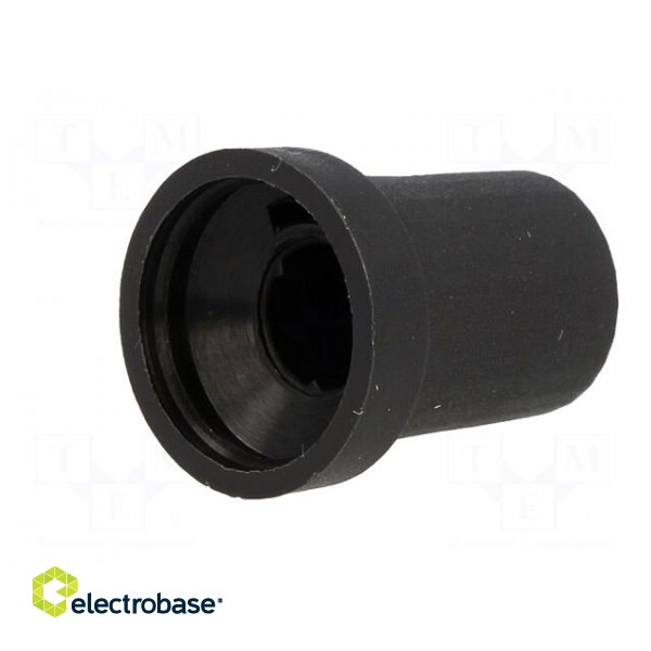 Knob | conical | thermoplastic | Øshaft: 6mm | Ø14x18mm | black | push-in image 6