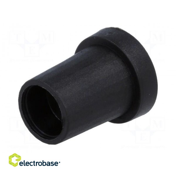 Knob | conical | thermoplastic | Øshaft: 6mm | Ø14x18mm | black | push-in image 2