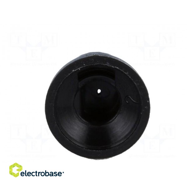 Knob | conical | thermoplastic | Øshaft: 6mm | Ø14x18mm | black | push-in фото 5