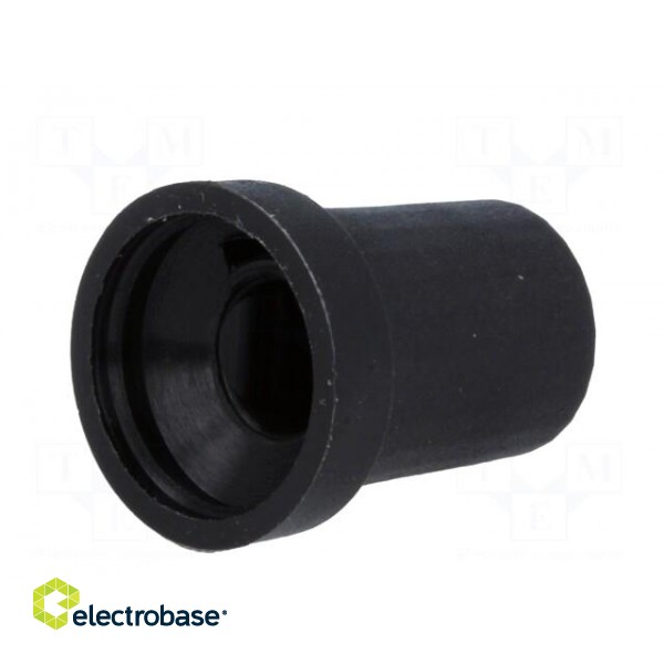 Knob | conical | thermoplastic | Øshaft: 6mm | Ø14x18mm | black | push-in paveikslėlis 6