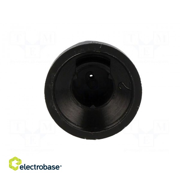 Knob | conical | thermoplastic | Øshaft: 6mm | Ø14x18mm | black | push-in paveikslėlis 5