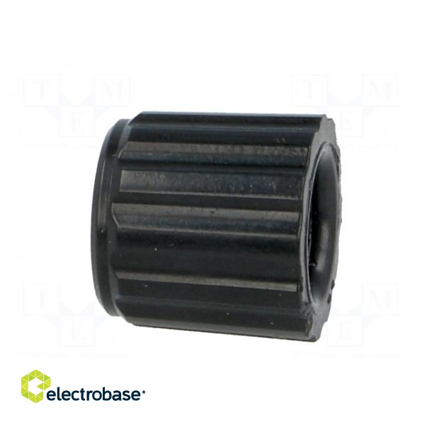 Knob | miniature | plastic | Øshaft: 6mm | Ø11x10mm | black | push-in image 3