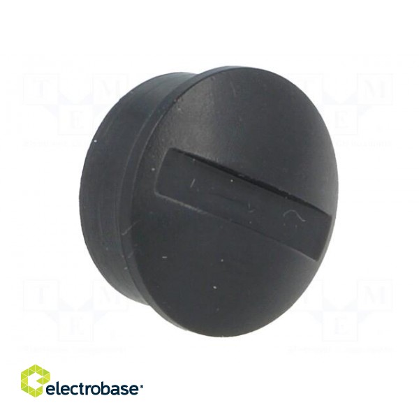 Knob | miniature | plastic | Øshaft: 6mm | Ø12x3mm | black | push-in paveikslėlis 8