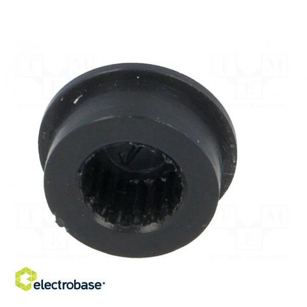 Knob | miniature | plastic | Øshaft: 6mm | Ø12x3mm | black | push-in image 5
