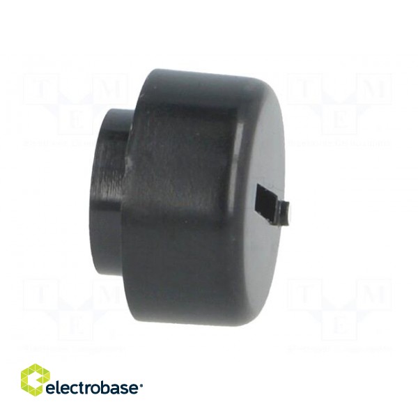 Knob | miniature | plastic | Øshaft: 6mm | Ø12x4.5mm | black | push-in paveikslėlis 7