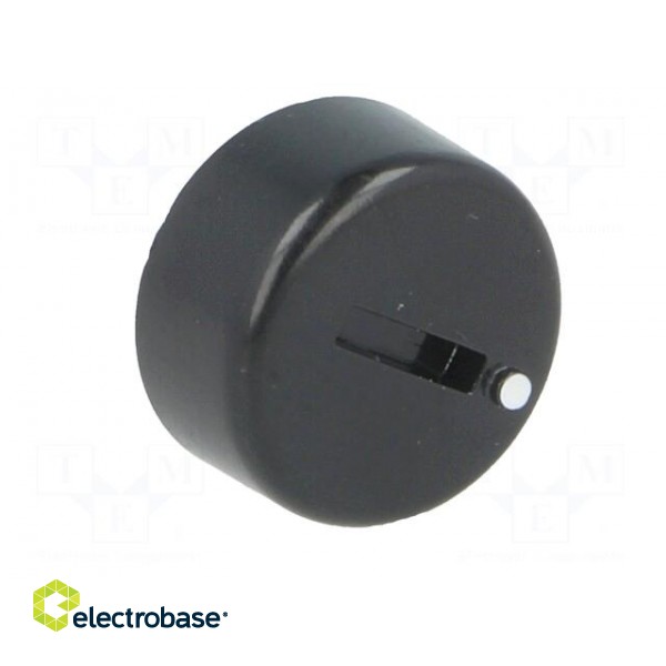 Knob | miniature | plastic | Øshaft: 6mm | Ø12x4.5mm | black | push-in фото 8