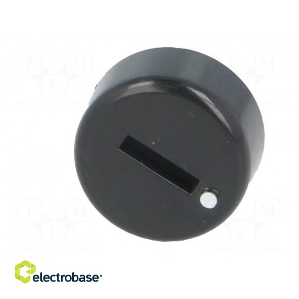 Knob | miniature | plastic | Øshaft: 6mm | Ø12x4.5mm | black | push-in paveikslėlis 9