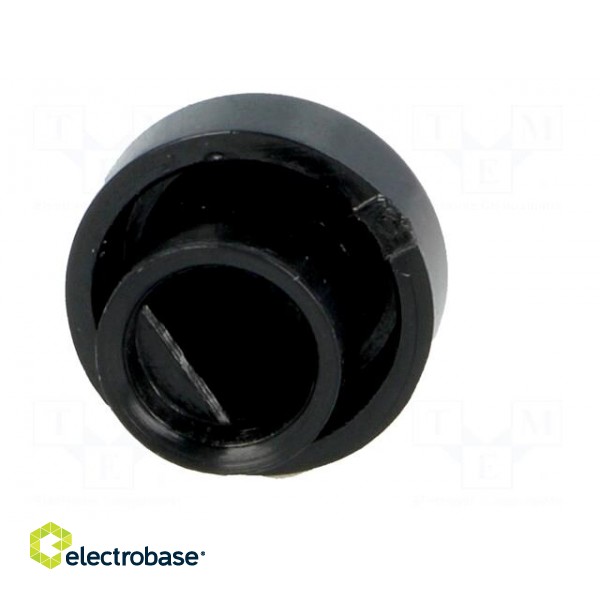 Knob | miniature | plastic | Øshaft: 6mm | Ø12x4.5mm | black | push-in image 5