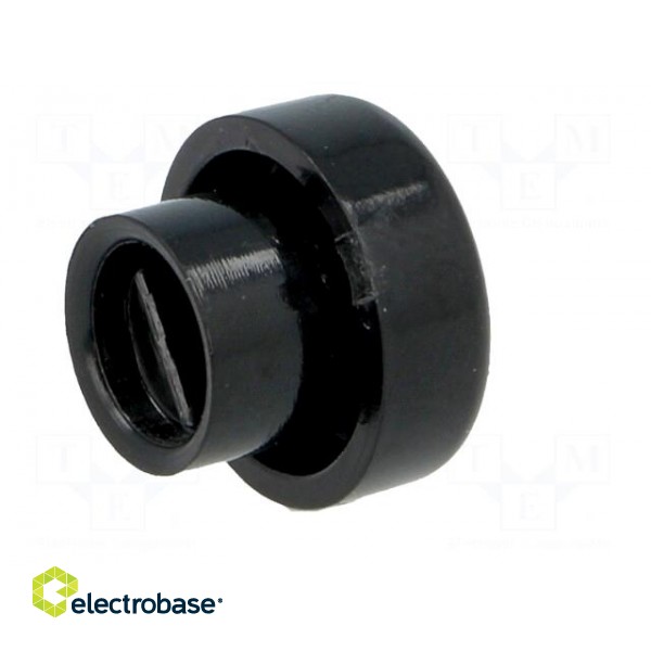 Knob | miniature | plastic | Øshaft: 6mm | Ø12x4.5mm | black | push-in image 6