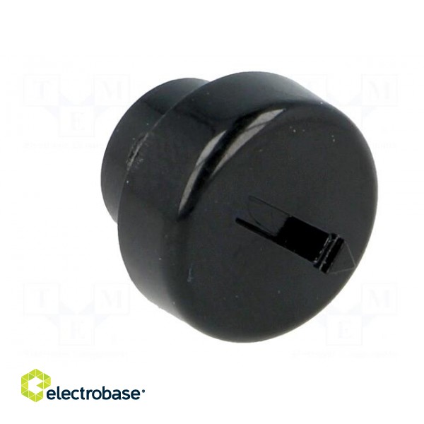 Knob | miniature | plastic | Øshaft: 6mm | Ø12x4.5mm | black | push-in image 8