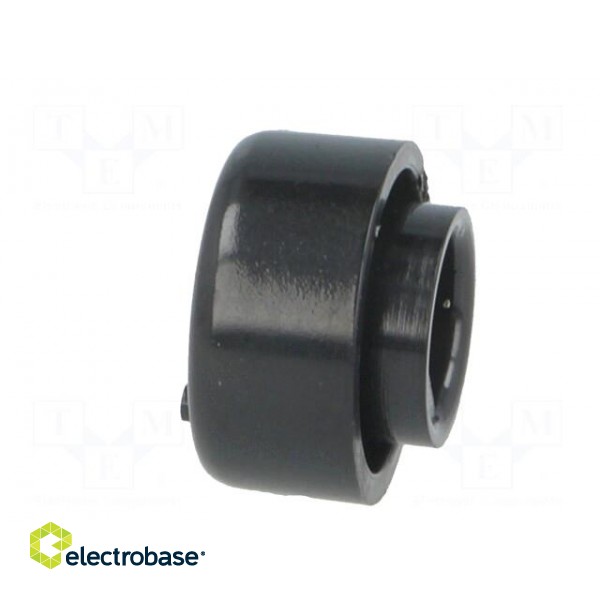 Knob | miniature | plastic | Øshaft: 6mm | Ø12x4.5mm | black | push-in paveikslėlis 3
