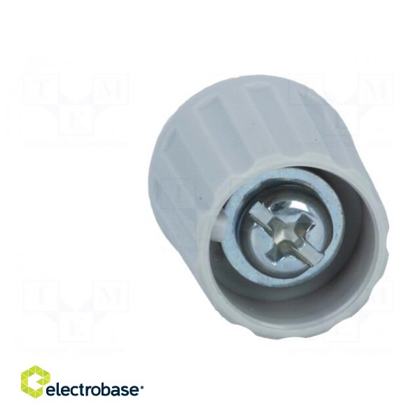 Knob | polyamide | Øshaft: 6mm | grey | clamp mechanism with screw фото 9