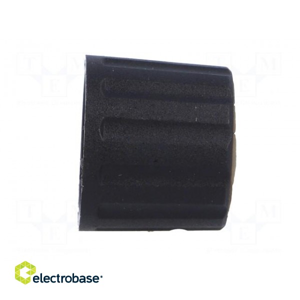 Knob | polyamide | Øshaft: 6mm | black | clamp mechanism with screw paveikslėlis 7