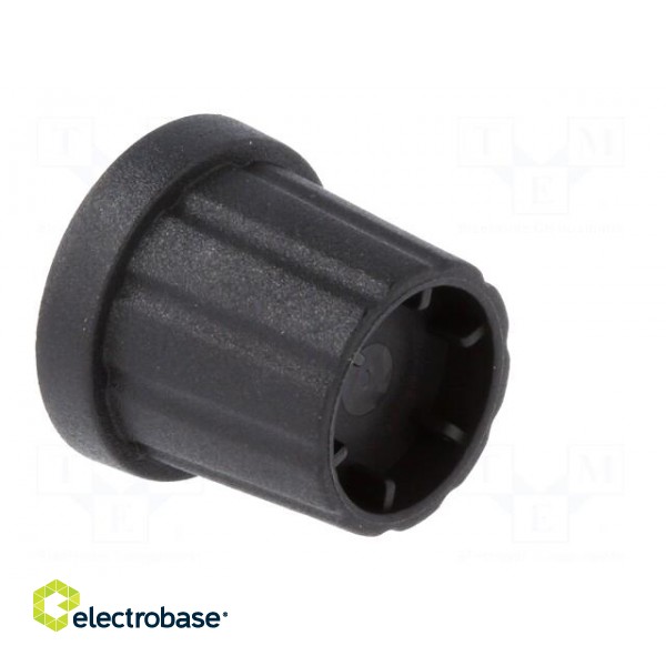 Knob | with flange | plastic | Øshaft: 6.35mm | Ø16.5x19.2mm | black image 8