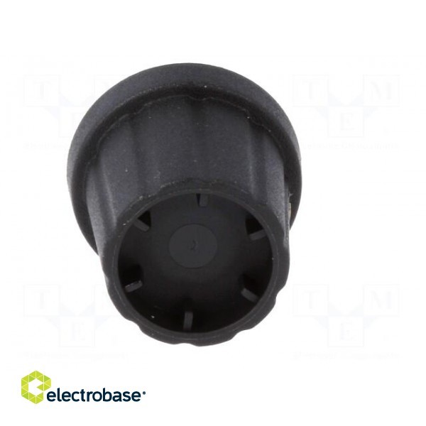 Knob | with flange | plastic | Øshaft: 6.35mm | Ø16.5x19.2mm | black image 9