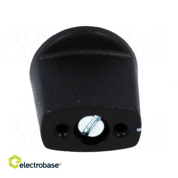 Knob | with pointer | ABS | Øshaft: 3mm | Ø16x16mm | black | Shaft: smooth image 9