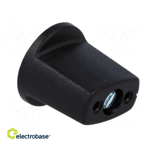 Knob | with pointer | ABS | Øshaft: 3mm | Ø16x16mm | black | Shaft: smooth image 8