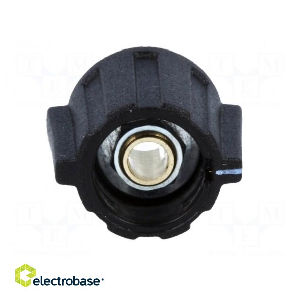 Knob | with pointer | ABS | Øshaft: 6mm | Ø16x15mm | black | Shaft: smooth image 9