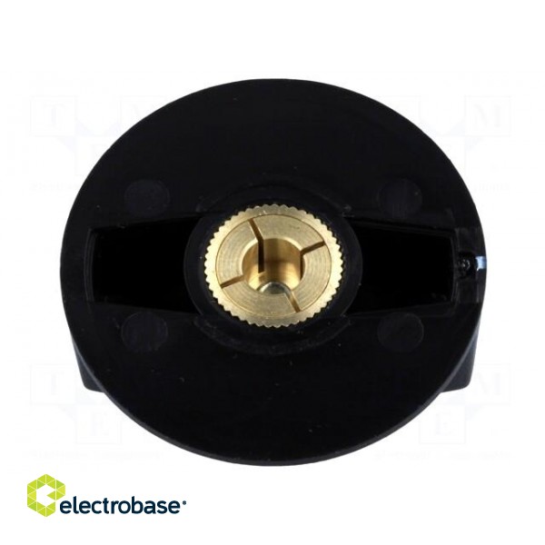 Knob | with pointer | ABS | Øshaft: 6mm | Ø40x16mm | black | Shaft: smooth image 7