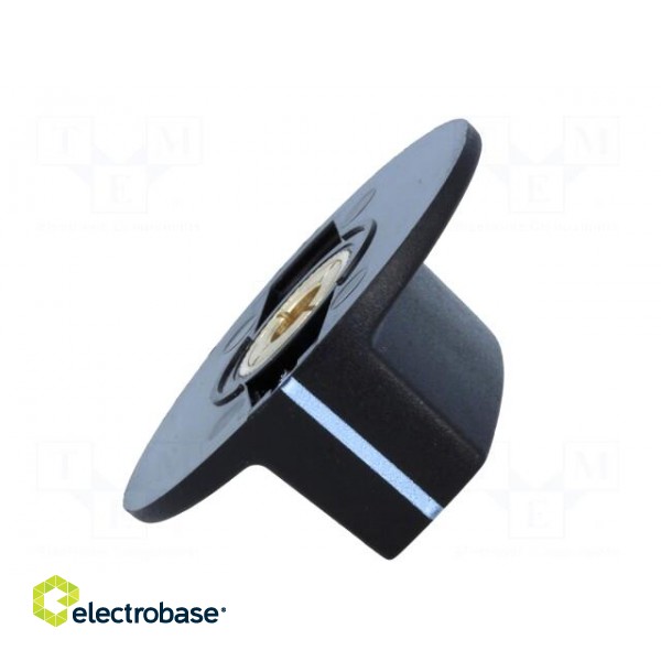 Knob | with pointer | ABS | Øshaft: 6mm | Ø40x16mm | black | Shaft: smooth image 9