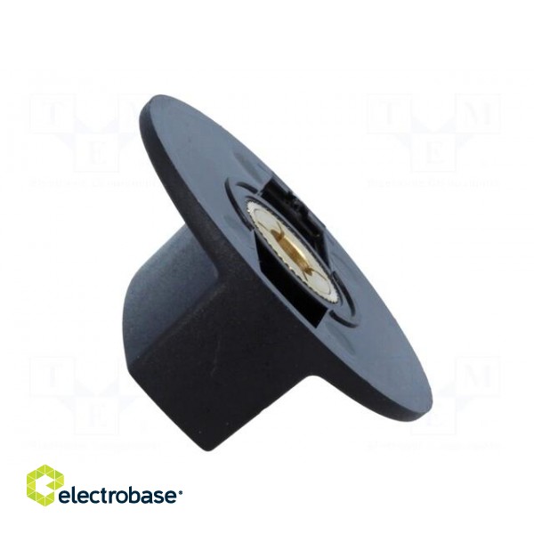 Knob | with pointer | ABS | Øshaft: 6mm | Ø40x16mm | black | Shaft: smooth image 5