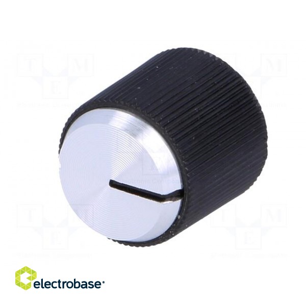 Knob | with pointer | aluminium,thermoplastic | Øshaft: 4mm | black image 2
