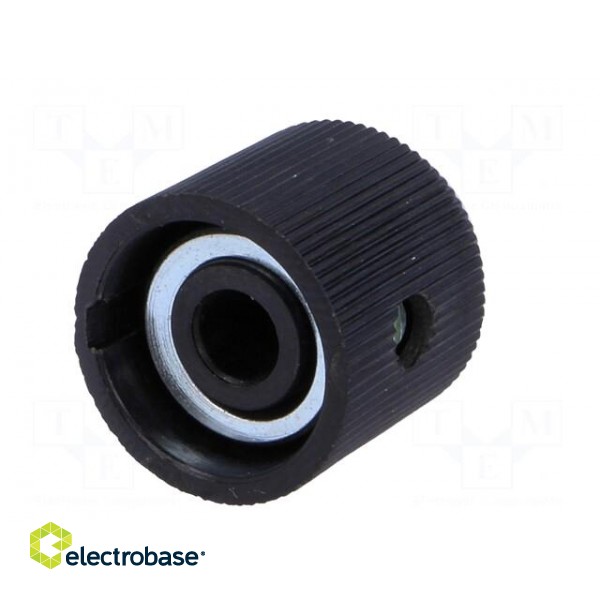 Knob | with pointer | aluminium,thermoplastic | Øshaft: 4mm | black фото 6