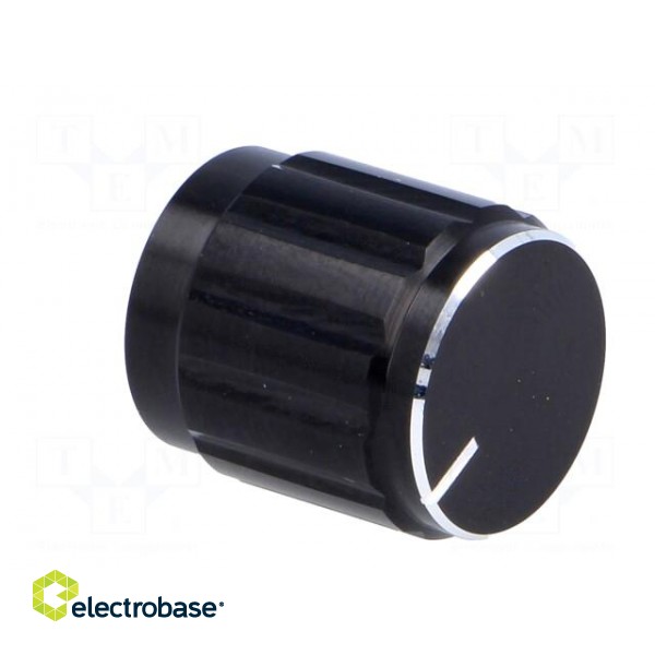 Knob | with pointer | aluminium,thermoplastic | Øshaft: 6mm | black image 8