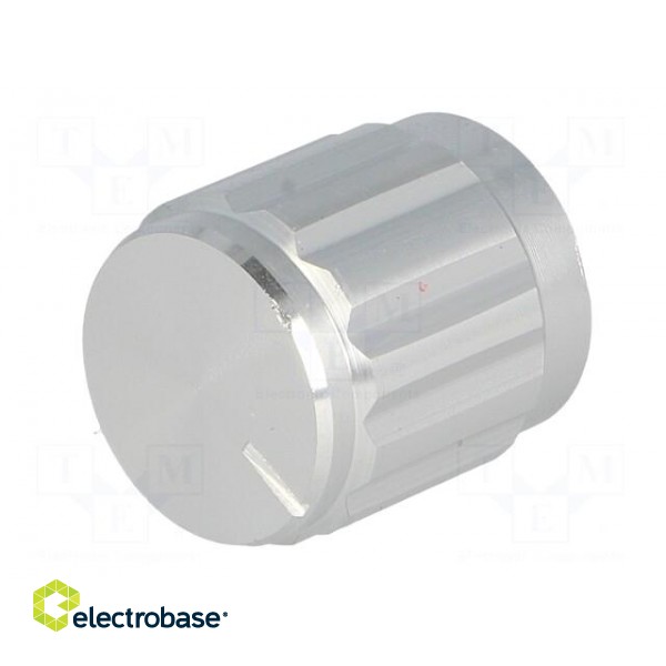 Knob | with pointer | aluminium,thermoplastic | Øshaft: 6mm | silver image 2